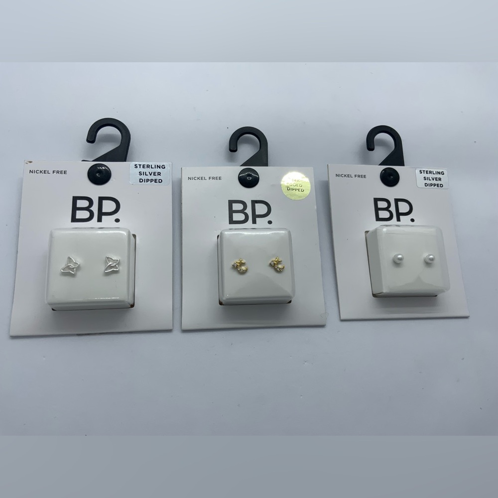 BP. Sterling Silver Dipped Earrings Set